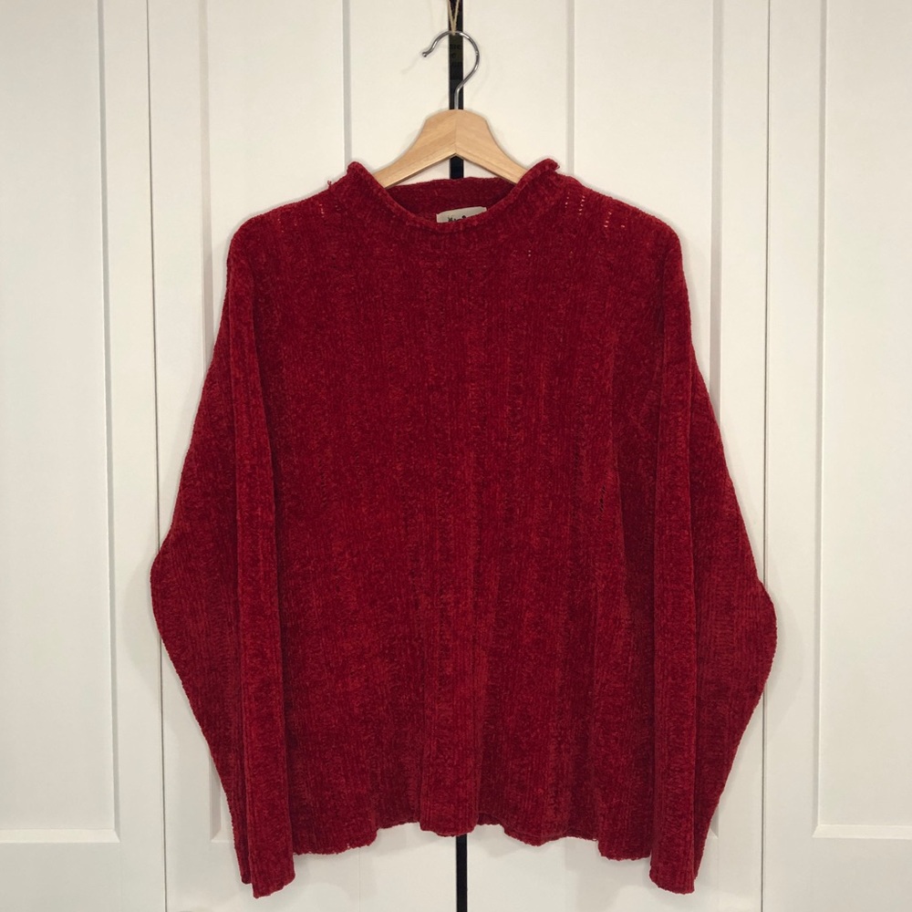 Vintage Northern Reflections oversized red chenille sweater